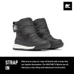 SOREL Toddler's Whitney ll Plus Waterproof Bootie - Black, Sea Salt - 4