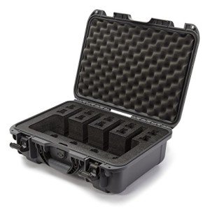 Nanuk 925 Waterproof Professional Gun Case, Military Approved with Custom Foam Insert for 4UP - Graphite - Made in Canada