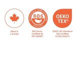 Canadian Down & Feather Co. – Medium 625 Fill Power White Down Sleeping Pillow Queen Size - 500 Thread Count Shell 100% Cotton - Made in Canada