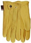 Watson Gloves Durabull Glove - Cowhide Leather, Canadian Roper Design, Slip-on Style Cuff with Snap Back Closure, Made in Canada (Large)