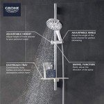 GROHE 26547EN0 Rainshower Smartactive 24" Shower Slide Bar Kit-3 Sprays, 1.75 gpm, Brushed Nickel