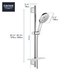 GROHE 26547EN0 Rainshower Smartactive 24" Shower Slide Bar Kit-3 Sprays, 1.75 gpm, Brushed Nickel