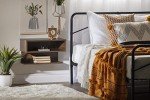 South Shore Furniture Sazena Floating Nightstand, Natural Walnut, 22.25 in x 11.75 in x 13.25 in