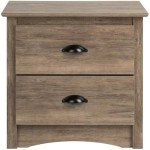 Prepac Night Stand, 2-Drawer, Drifted Gray
