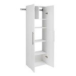 Prepac HangUps 24" Large Garage Cabinet, Bathroom Cabinet Wall Mount, Laundry Cabinet, Kitchen Wall Cabinet, Ideal for Garage, Kitchen and Laundry Organization 24" W x 72" H x 12" D, White