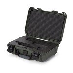 NANUK 909 Hard Case with Custom Foam Insert for Glock, IP67 Waterproof & Crushproof, Rugged Construction for Ultimate Protection, Made in Canada – Olive (12.6” x 9” x 4.4”)