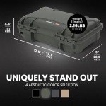 NANUK 909 Hard Case with Custom Foam Insert for Glock, IP67 Waterproof & Crushproof, Rugged Construction for Ultimate Protection, Made in Canada – Olive (12.6” x 9” x 4.4”)