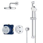 GROHE 34745000 Grohtherm Cube Shower Set with Tempesta 210, Starlight Chrome