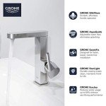 GROHE 23956EN3 Plus Single-Handle Bathroom Faucet M-Size, Brushed Nickel InfinityFinish