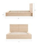 Nexera James Platform Bed with Headboard, King