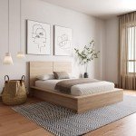 Nexera James Platform Bed with Headboard, King