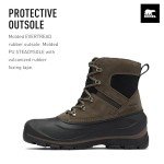 SOREL Men's Buxton Lace Waterproof Boot - Major, Black - 11