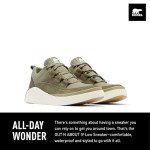 SOREL Women's Out N About lV Low Waterproof Sneaker - Stone Green, Chalk - 7.5