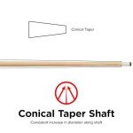 Viper by GLD Products unisex adult Viper Commercial House, 1 Piece Canadian Maple/Billiard Pool Cue, Brown, 48-Inch 18-Ounce US, 1 Count (Pack of 1)