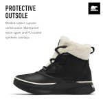SOREL Women's Out N About lV Chillz Waterproof Boot - Black, Chalk - 9.5