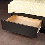 Prepac Mate's Full 6-Drawer Minimalist Platform Storage Bed, Contemporary Full Bed with Drawers 57" L x 18.75" W x 76.5" H, Black