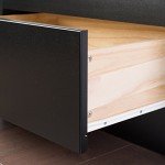 Prepac Mate's Full 6-Drawer Minimalist Platform Storage Bed, Contemporary Full Bed with Drawers 57" L x 18.75" W x 76.5" H, Black