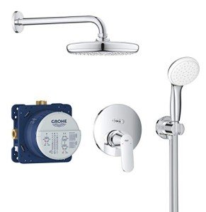 Grohe 25219001 Shower System Flush-Mounted with Tempesta 210, Round Design, 210 mm