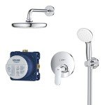 Grohe 25219001 Shower System Flush-Mounted with Tempesta 210, Round Design, 210 mm