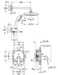 Grohe 25219001 Shower System Flush-Mounted with Tempesta 210, Round Design, 210 mm