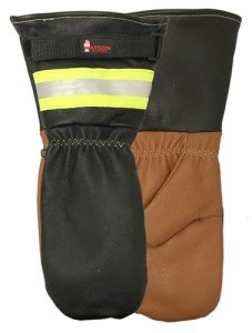 Watson Gloves Mule Gauntlet Water Resistant Winter Work Gloves - Heavy Sherpa Lining, Dryhide™ Leather Palm, Hi-Vis Reflective Strip on Cuff (Large)
