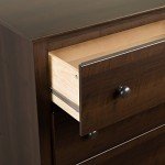 Prepac Sonoma Traditional Tall Nightstand Side Table with 3 Drawers, Functional Tall 3-Drawer Bedside Table 16" D x 23" W x 29" H, Espresso, EDC-2403