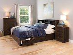 Prepac Sonoma Traditional Tall Nightstand Side Table with 3 Drawers, Functional Tall 3-Drawer Bedside Table 16" D x 23" W x 29" H, Espresso, EDC-2403