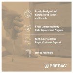 Prepac Elite Tall Garage Storage Cabinet & Pantry Storage Cupboard, 2-Door Freestanding Bathroom or Pantry Cabinet with Adjustable Shelves, 16" D x 32" W x 65" H, Oak