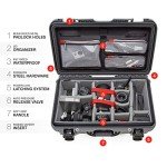 NANUK 935 Pro Photo Kit - Waterproof Carry-On Hard Case with Lid Organizer and Padded Divider & Wheels, Graphite