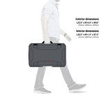 NANUK 935 Pro Photo Kit - Waterproof Carry-On Hard Case with Lid Organizer and Padded Divider & Wheels, Graphite