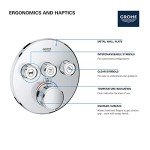 GROHE 29138GN0 Grohtherm Triple-Function Shower Thermostatic Valve Trim Kit, Brushed Cool Sunrise