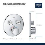 GROHE 29137GN0 Grohtherm SmartControl Dual-Function Shower Thermostatic Valve Trim Kit, Brushed Cool Sunrise