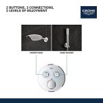 GROHE 29137GN0 Grohtherm SmartControl Dual-Function Shower Thermostatic Valve Trim Kit, Brushed Cool Sunrise