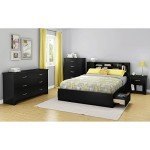 South Shore Furniture South Shore Fusion Nightstand, Pure White with Grooved Metal Handles