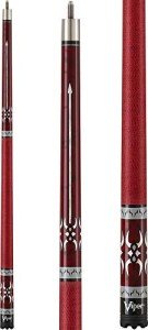 Viper by GLD Products Sinister 58" 2-Piece Billiard/Pool Cue, Burgundy with Pearlized Inlay, 18 Ounce,50-1353-18