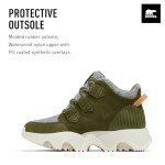 SOREL Women's Kinetic Impact Caribou Plus Waterproof Boot - Utility Green, Light Aloe - 6
