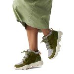 SOREL Women's Kinetic Impact Caribou Plus Waterproof Boot - Utility Green, Light Aloe - 6