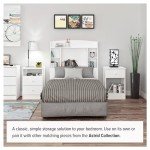 Prepac Astrid Tall White Dresser: 16.5"D x 19.75"W x 50"H, 6-Drawer Chest for Bedroom by Prepac - Perfect Chest of Drawers for Ample Storage