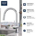 Grohe 31378DC3 Minta Single-Handle Kitchen Faucet, SuperSteel InfinityFinish