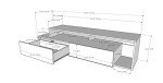Nexera 72-Inch Tv Stand with 2 Drawers, Brown, 72-Inch