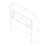 South Shore Furniture Yodi Bookcase Headboard, Twin, Natural Walnut