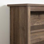 South Shore Furniture Yodi Bookcase Headboard, Twin, Natural Walnut