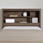 South Shore Furniture Yodi Bookcase Headboard, Twin, Natural Walnut