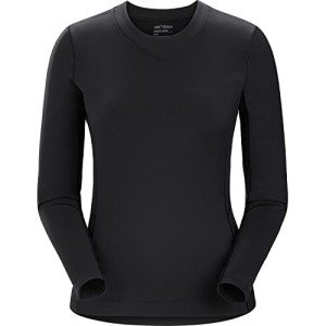 Arc'teryx Rho Lightweight Crew Neck LS Women's | Lightweight Base Layer Crew, Black, Medium