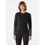 Arc'teryx Rho Lightweight Crew Neck LS Women's | Lightweight Base Layer Crew, Black, Medium