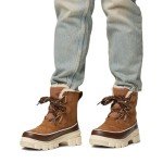 SOREL Women's Tivoli V Waterproof Boot - Velvet Tan, Tobacco - 8