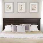 Prepac Stylish Flat Wood Panel Headboard for King Size Beds, Simplistic Wooden King Headboard 2.25" D x 81" W x 48" H, Espresso, EHFK-1301-1