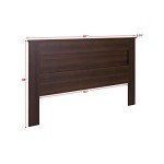 Prepac Stylish Flat Wood Panel Headboard for King Size Beds, Simplistic Wooden King Headboard 2.25" D x 81" W x 48" H, Espresso, EHFK-1301-1