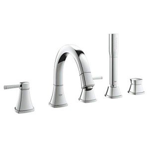 GROHE 1991900A Grandera Five-Hole Bathtub Faucet with Handshower, Starlight Chrome