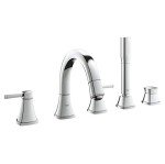 GROHE 1991900A Grandera Five-Hole Bathtub Faucet with Handshower, Starlight Chrome